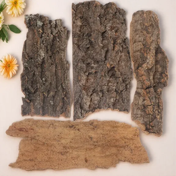 YEAHIBABY 4Pcs Light Brown Reptile Bark Climbing Platform Terrarium Decor for Snake Lizard