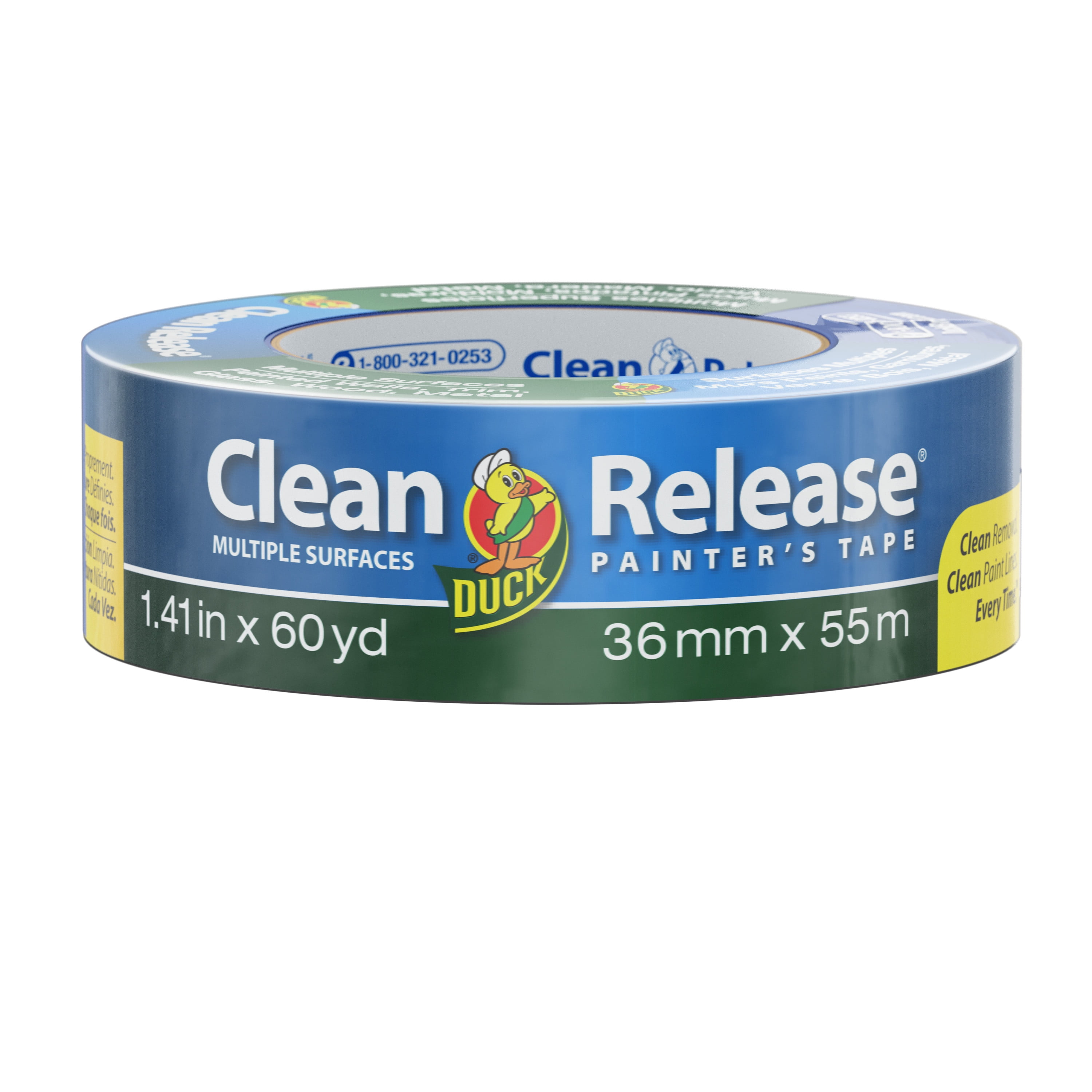 1.41-Inch x 60-Yard 4 Rolls 240 Total Yards 240460 Duck Clean Release Blue Painters Tape 1.5-Inch 