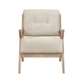 thumbnail image 3 of Pemberly Row Mid-Century Fabric Upholstered Accent Chair in Sand, 3 of 8