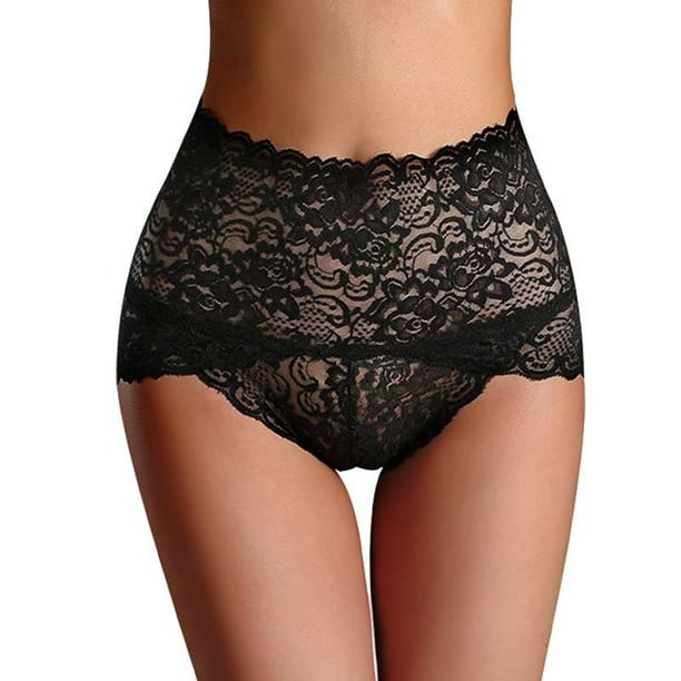 Spille computerspil Inspektør lancering PLUS SIZE Women High Waist Sheer Lace Panties Knickers Thongs Underwear  Gift - Walmart.com