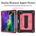 thumbnail image 5 of Dteck Cover for iPad Pro 11 2nd Gen 2020 with Screen Protector, Heavy Duty Full-Body Hybrid Rugged Case with 360 Degree Rotating Kickstand Hand Strap, Black/Rose, 5 of 7