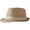 Khaki, variant on Byfri Straw Panama Jazz Hat Wide Brim Sun Fedora Hat for Beach Travel Beige Khaki 56-58cm