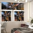 thumbnail image 2 of Abstract Flower Kitchen Curtains and Valances Set 24 Inches Long, Rod Pocket Short Tier Curtain, 3 Pieces Rod Pocket Tier Curtains Window Treatment, 2 of 5