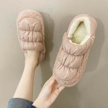 

Wefuesd Women Slippers Autumn And Winter Comfortable Fashion Solid Color Indoor Warm Flat Soft Non Slip Slippers For Women Indoor Womens Slippers Pink 41