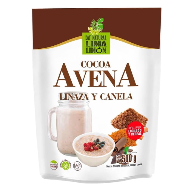Mezcla de avena Eat Natural Lima Limón Lima Limón con cocoa, linaza y canela 500 g