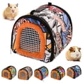 thumbnail image 2 of Small Animal Carrier Bag Hamster Portable Collapsible Bag with Detachable Adjustable Shoulder Strap Breathable Travel Zipper Lock Bag for Hedgehog Squirrel Sugar Glider Rabbit Guinea Pig Birds, 2 of 6