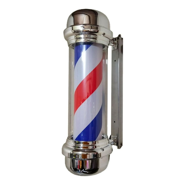 Poste De Peluquero Resistente Al Agua, Luz LED Giratoria, Letrero De Tienda De Peluquería Para Interiores SM SunniMix Luz de poste de barbero