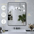 thumbnail image 5 of VIPLOOK Framed Wall Mounted Bathroom Vanity Mirror 36" * 28" - Black, 5 of 11