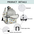 thumbnail image 4 of Excavator and Sun White Pattern Cute School Backpack Bag for School with Padded Back and Adjustable Shoulder Straps 15.25"x11.5"x5.25", 4 of 5