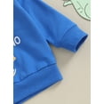 thumbnail image 6 of Bagilaanoe 2PCS Toddler Baby Boy Pants Set Cartoon Print Long Sleeve Sweatshirt Pullover Tops + Drawstring Sweatpants 6M 12M 18M 24M 3T Kids Casual Sweatsuits, 6 of 9