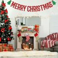 thumbnail image 4 of Banner Aeryourtar Merry Christmas con purpurina roja y verde, 4 of 7