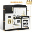 thumbnail image 6 of AILEEKISS Wood Kids Play Kitchen, Pretend Kitchen Playset for Children Age 3 Years up, Black, 6 of 10