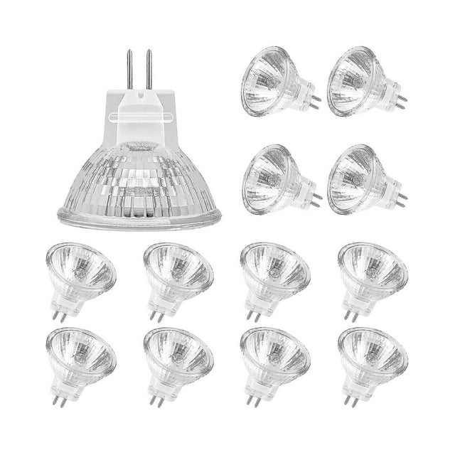 12pcs Mr11 Halogen Bulbs Gu4 Halogen Lamp 12v 20w Mr11 Gu4 Dimmable Bulb Glass Cover For Ceiling Light 2 Pin Halogen Bulb 2700k Warm White