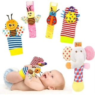  Koty Baby Wrist Rattles Foot Finder Toys Set, Toddler