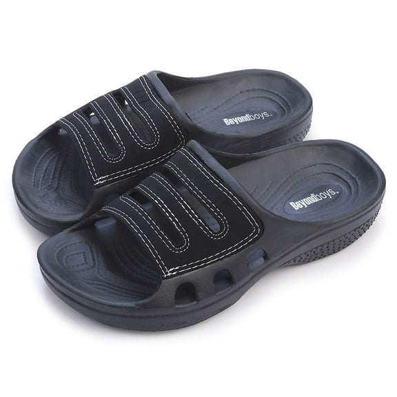 Pupeez Boys Slide Sandals Black