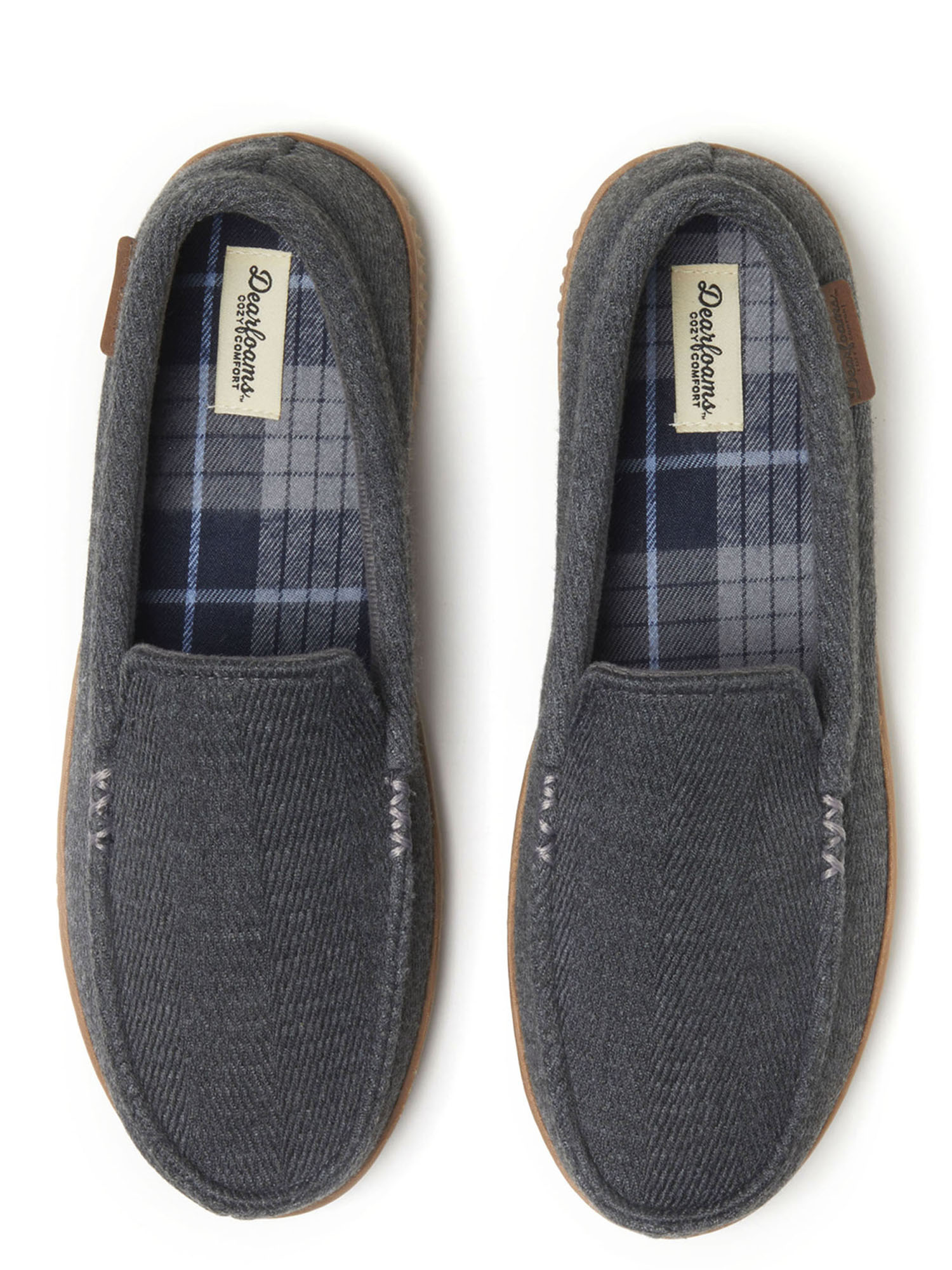 Dearfoams Cozy Comfort Men's Herringbone Moccasin Slippers - image 5 of 5