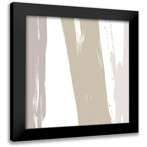 Morris, Meghan 12x12 Black Modern Framed Museum Art Print Titled - Gray Strokes I