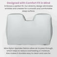 thumbnail image 5 of Wife Pillow Cooling Pillowcase: Q-Max 0.4 Cool Fabric, Buttery-Soft, Breathable, Silky-Smooth & Skin Friendly. Washable Cover with Zipper. Designed for Comfortable & Refreshing Sleep, Chic Light Gray, 5 of 9