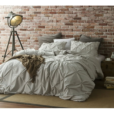 Byb Silver Birch Pin Tuck Duvet Cover Walmart Com