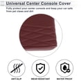 thumbnail image 4 of Car Center Console Cover Center Console Cushion Multifunctional 13.39"x7.48"x2.76" Black Dark Red Nappa Leather Sponge, 4 of 7