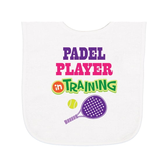 Inktastic Future Padel Player in Training Baby Terry Cloth Bib