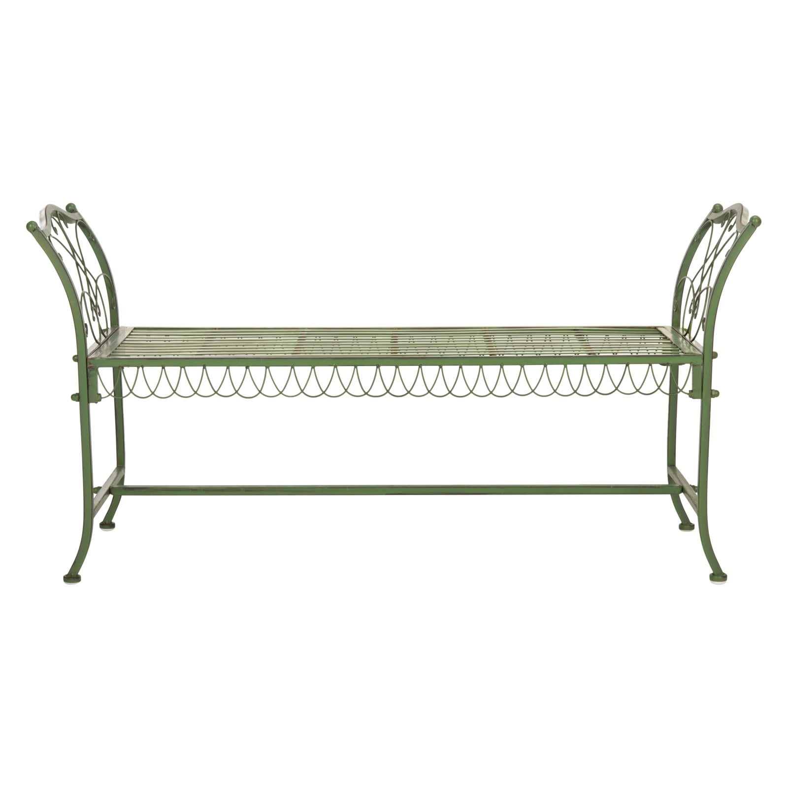 Safavieh Arona Iron 51 In Outdoor Bench Walmart Com Walmart Com