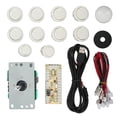 thumbnail image 4 of Controlador USB DIY para computadora, joysticks de bola ovalada con chip de control para juegos arcade, color blanco, 4 of 14