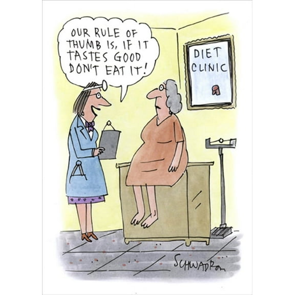 Oatmeal Studios Woman at Diet Clinic Funny / Humorous Feminine Get Well Card for Her / Woman