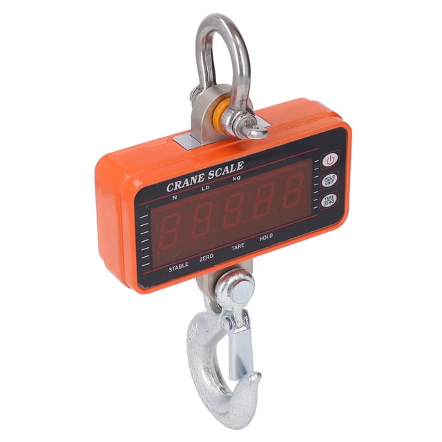Digital Crane Scale, Industrial Heavy Duty Crane Scale with Remote Control, High Accuracy Hanging Scale, Portable LED Display Electronic Crane Scale for Construction Garage Farm