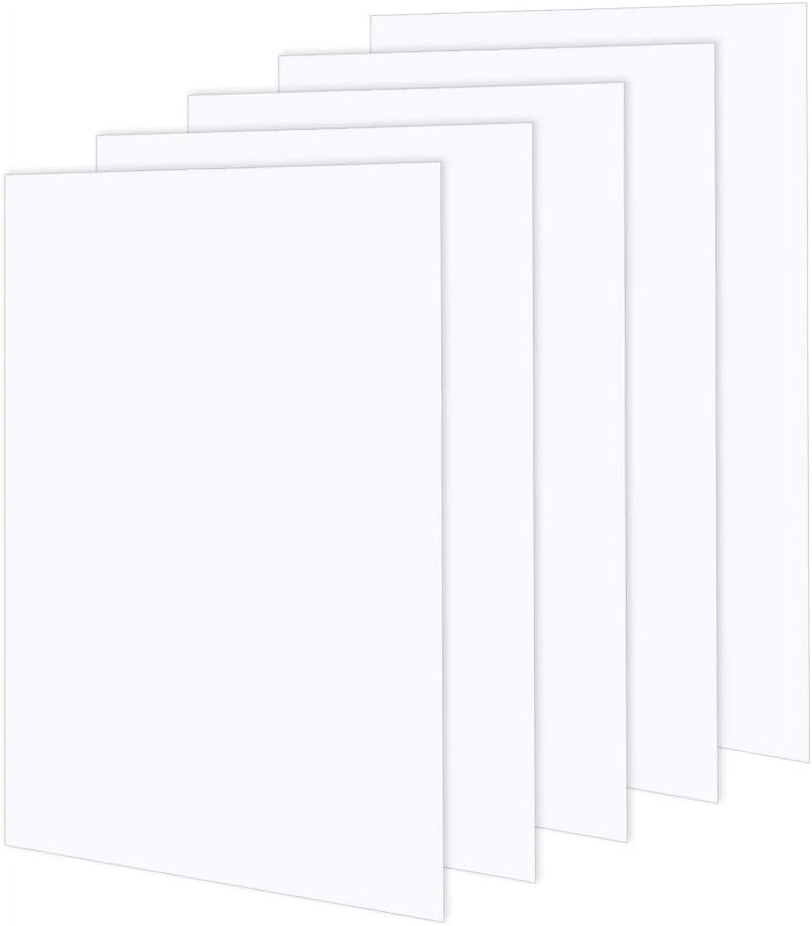 4Pcs 2mm PVC Foam Sheet White Plastic Sheet 11.8x15.7 Inch Lightweight Rigid Foam Expanded PVC Sheet for Crafts DIY Making Screen Printing and Art Display