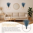thumbnail image 4 of Uxcell 4 Pcs Wall Decor Metal Black Wall Art Hanging Planters with Artificial Pampas, Wall-mounted Decor Metal for Display Artwork Plant Hanging Living Room Bedroom, Blue (Round), 4 of 7