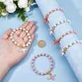 thumbnail image 3 of 24pcs Beaded Stretch Rosary Bracelet Rosary Bead Bracelet with Mesh Bags Baptism Communion Shell Bracelets Seashell Color Catholic Bracelets with Crucifix for Women colorful DIY, 3 of 9