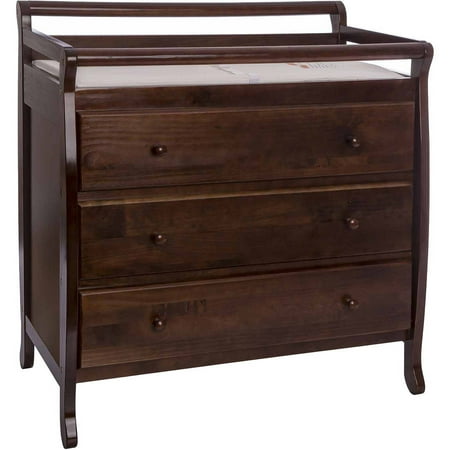Dream On Me Liberty 3 Drawer Changing Table With Pad Espresso