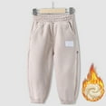 thumbnail image 2 of Splozh Toddler Sweatpants Boys Pants Soft Fashionable Casual Trousers Boy Fleece Trousers Brown,6-7 Years, 2 of 6