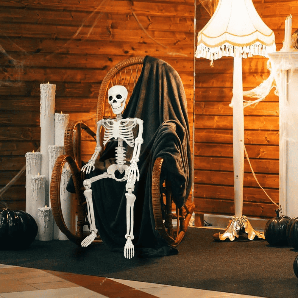 3 FT Posable Skeleton Decoration with Movable Joints for Halloween Party