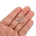 thumbnail image 4 of Unique Bargains 4mm Spacer Beads, 100pcs Bead Spacers Rhinestone Round Bulk Beads for Jewelry Making, Pink, 4 of 5