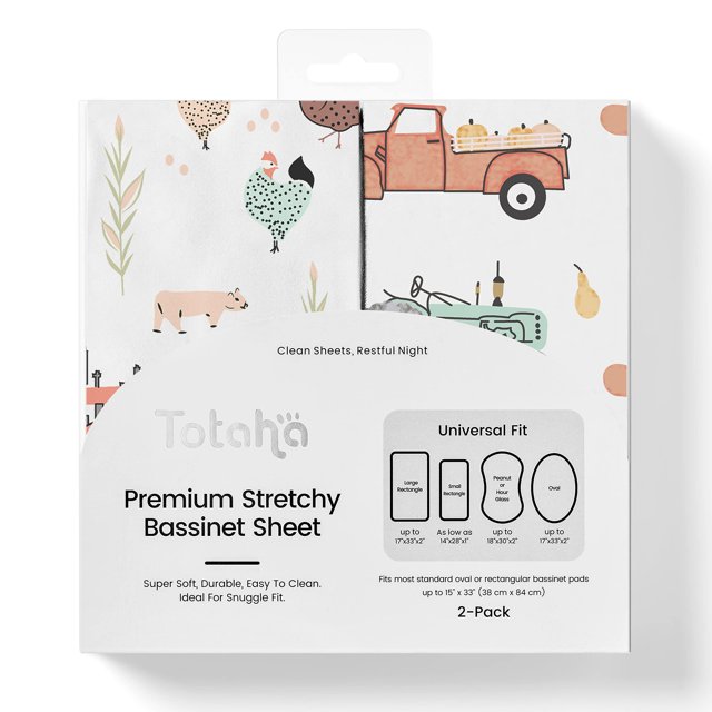 Sábanas para cuna Totaha Premium Stretchy (paquete de 2)