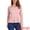 Pink, variant on DARING DIVA Women's Lace Square Neck Long Sleeve Stretch Peplum Blouses XS White