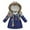 A Navy, variant on Wavsuf Puffer Jacket for Girls, Keep Warm Long Sleeve Hooded Long Sleeve Yellow 2-3T