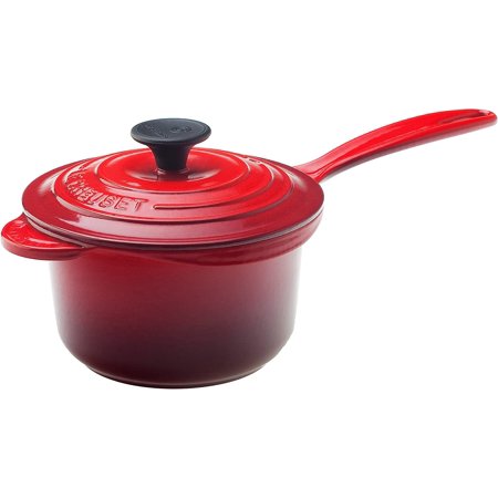 Le Creuset Enameled Cast-Iron 2-3/4-Quart Iron Handle Precision Pour Saucepan, Cherry
