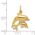 thumbnail image 3 of FJC Finejewelers 14k Yellow Gold Dolphin Charm, 3 of 6