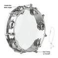 thumbnail image 3 of Tambourine Cloche à Main Tambour à Main 8 Pouces avec Jingles à Double Rangée Instrument de Percussion Musicale, 3 of 8