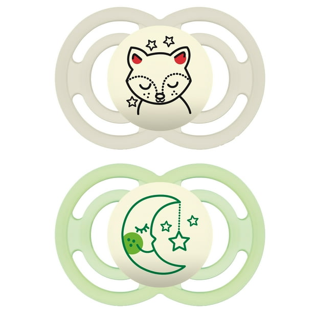 MAM Glow In The Dark Pacifiers, Baby Pacifier 6+ Months, Best Pacifier