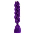 thumbnail image 2 of Stretched Braiding Hair, 24 inch Long Hair Extensions for Braids, Synthetic Braiding Hair, Professional Synthetic Fiber Crochet Twist Braids, Purple, 2 of 6