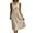 Beige, variant on Women's Dress Sleeveless Women Solid Color Dress Blue L