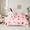 Green Pink Red, variant on Castle Fairy Girls Kawaii Ribbon Bowknot Twin Bedding Sets 7-Piece,Cartoon Strawberry Love Heart Bedding Comforter Set Microfiber,Geometric Plaid Breathable Sheet Sets,Microfiber Bedroom Decor