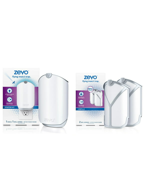 ZEVO Flying Insect Trap Starter Kit + 2 Refill's