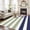 Green, variant on Yellow Striped Area Rug 5x8 FT, Non Slip Bedroom Throw Carpet, Navy Blue Nautical Anchor Geometric Washable Soft Floor Carpet Non-Shedding Rug for Living Room Nursery Dorm Office