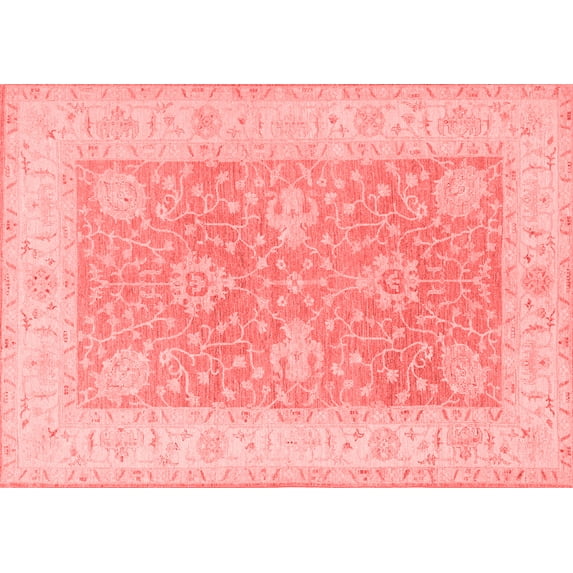 Ahgly Company Indoor Rectangle Oriental Red Traditional Area Rugs, 6' x 9'