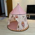 thumbnail image 5 of Wosthever Tienda tipi con diseños y patrones atractivos para niños Fácil de jugar para niños Magical Kingdom Kids Play carpas, 5 of 5